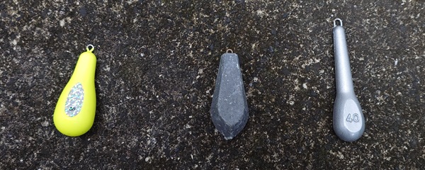 オモリの形状比較の写真