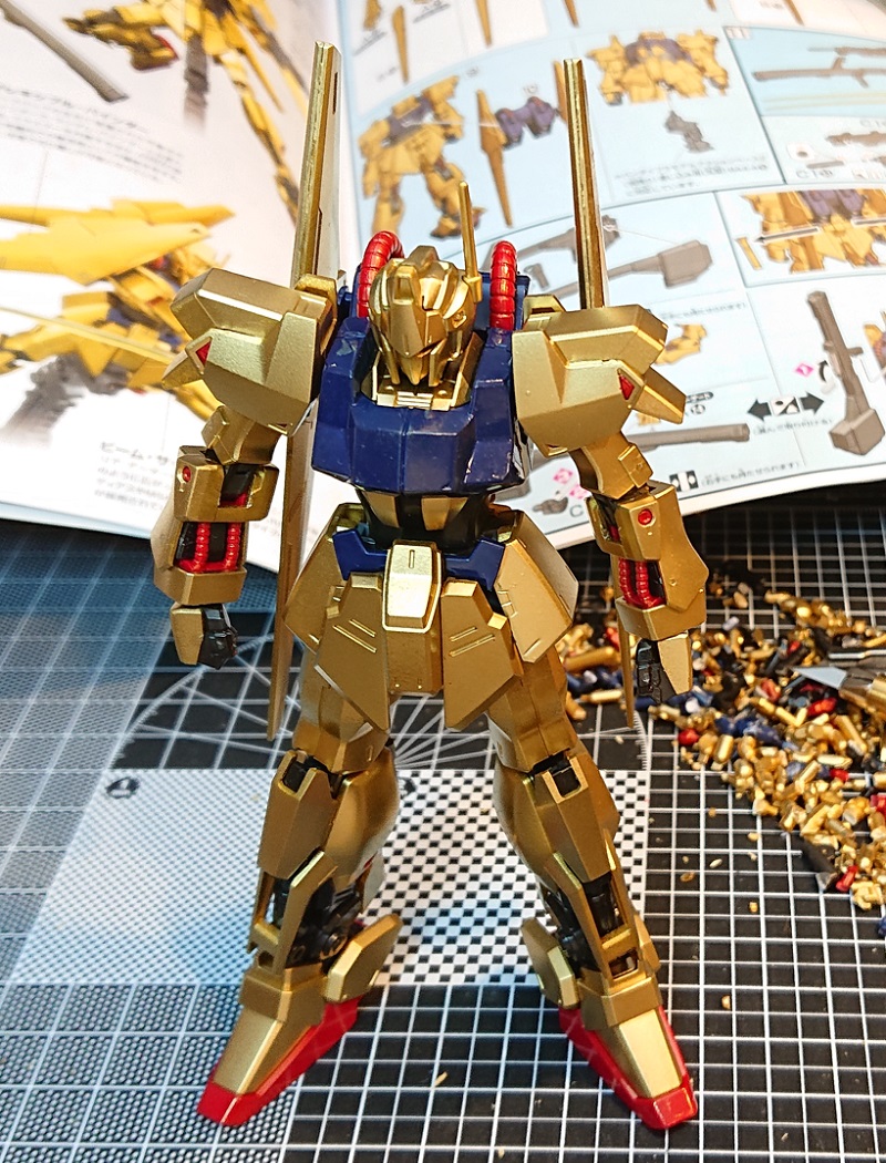 This picture show the HGUC_Hyaku-Shiki which is completed assy and painting