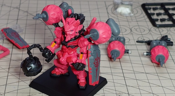 シールドを装着した写真