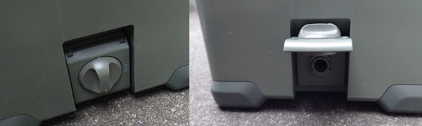 icebox proの水抜き栓の開閉写真